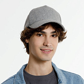 Бейсболка Woolridge, серый меланж