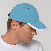 Бейсболка Honor, голубая с белым кантом