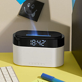 Увлажнитель-ароматизатор с часами и подсветкой ClockWave, белый