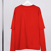 Футболка оверсайз с двойным рукавом Kosmos, красная