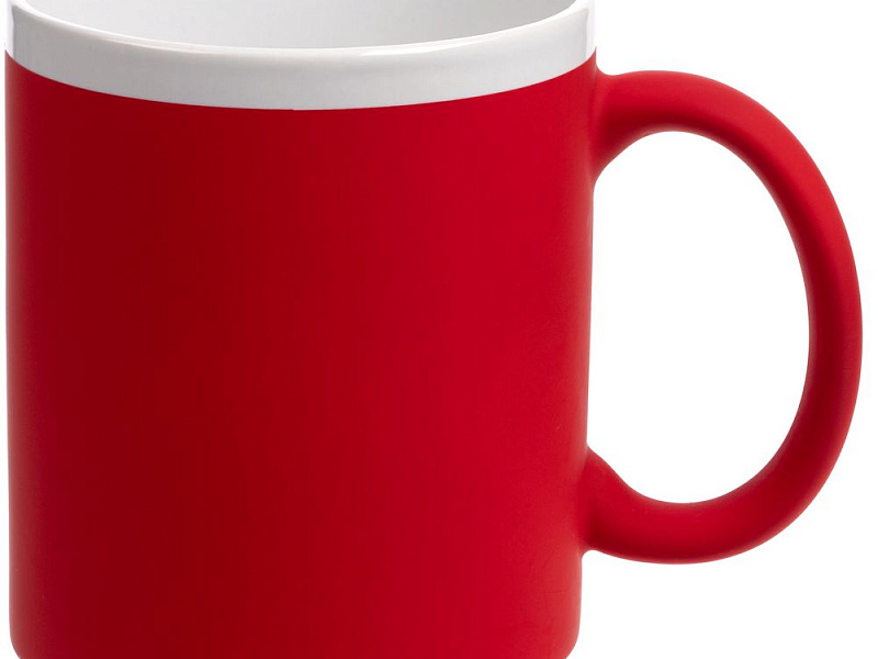Кружка StopSpot с покрытием софт-тач, красная