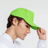 Бейсболка Classic, зеленое яблоко с черным кантом