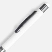 Ручка шариковая Digit Soft Touch со стилусом, белая