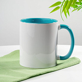 Кружка Promo Plus для сублимационной печати, бирюзовая