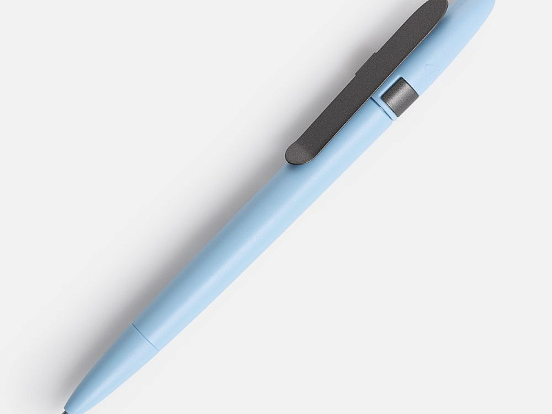 Ручка шариковая Prodir DS5 TSM Metal Clip, голубая с серым