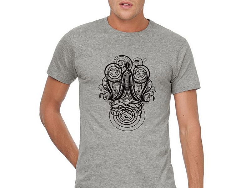 Футболка мужская «Антиква А», серый меланж