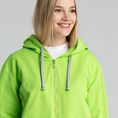 Толстовка на молнии с капюшоном Unit Siverga, зеленое яблоко