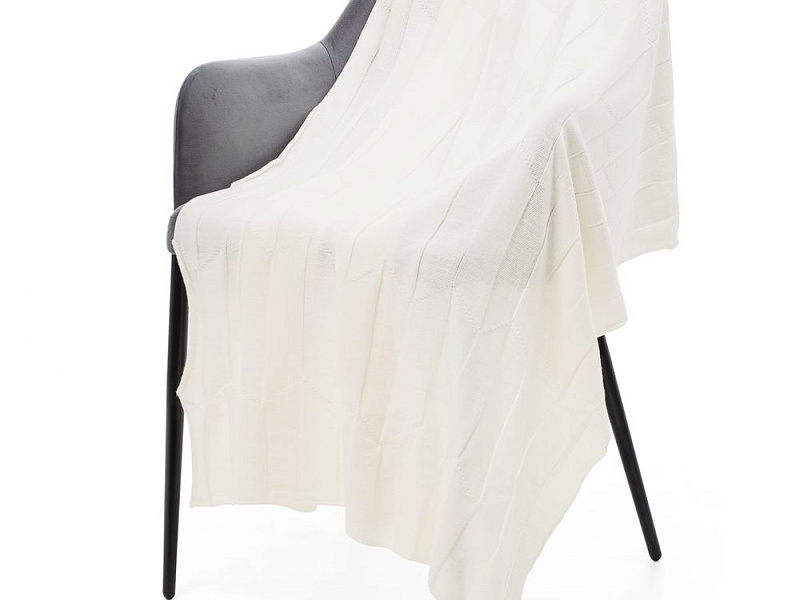 Плед Rombus, белый (молочный)