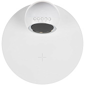 Станция беспроводной зарядки с часами и подсветкой GlobeBee, белая