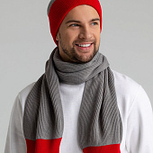 Шапка Snappy, светло-серая с красным