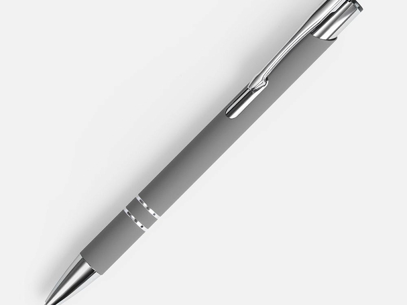 Ручка шариковая Keskus Soft Touch, серая