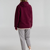 Толстовка с капюшоном унисекс King, бордовая