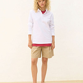 Рубашка поло унисекс с длинным рукавом Pacific LSL, белая