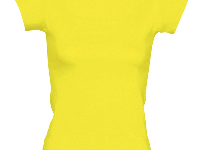 Футболка женская Melrose 150 с глубоким вырезом, лимонно-желтая