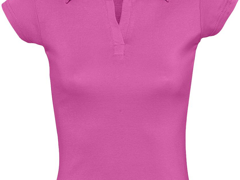 Рубашка поло женская без пуговиц Pretty 220, ярко-розовая
