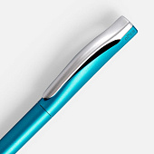 Ручка шариковая Pin Silver, голубой металлик