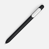 Ручка шариковая Swiper Soft Touch, черная с белым