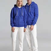 Толстовка на молнии с капюшоном Unit Siverga , ярко-синяя