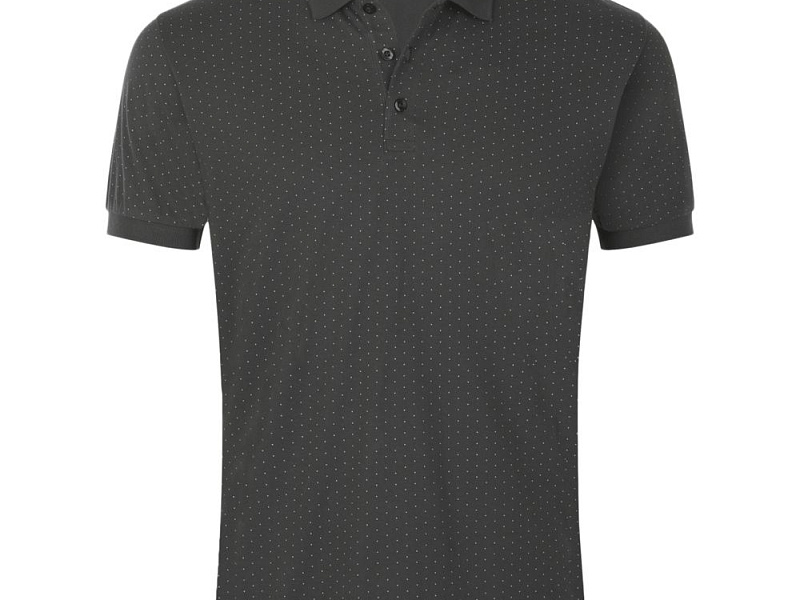 Рубашка поло мужская Brandy Men, темно-серая с белым