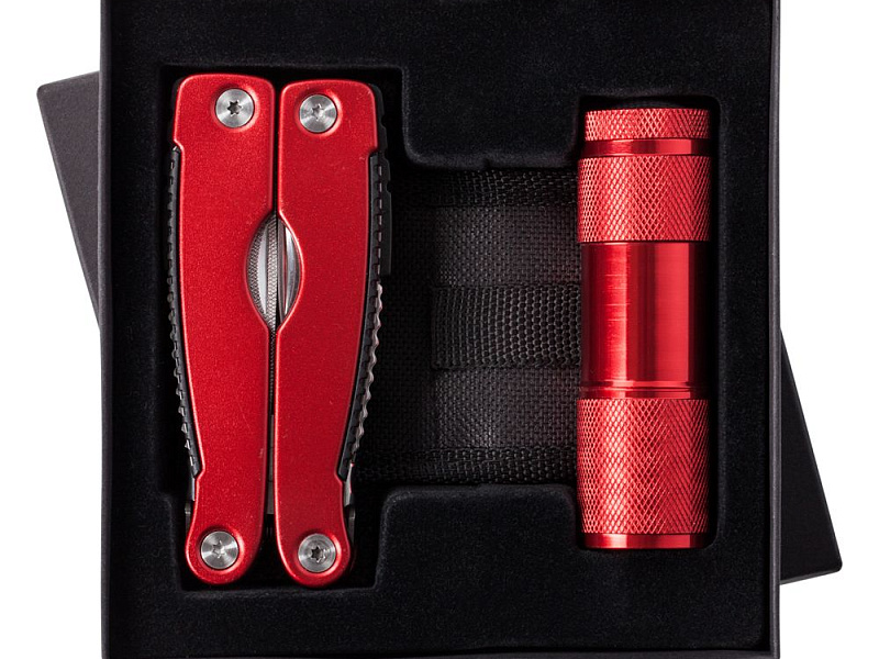 Набор Handmaster: фонарик и мультитул, красный