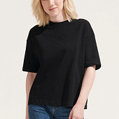 Футболка оверсайз женская Boxy Women, темно-серая (графит)