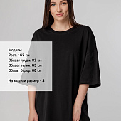 Футболка унисекс оверсайз Crosstown, черная