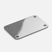 Шильдик металлический Furo, серебристый глянцевый