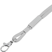 Шнурок для бейджа Tube Metal, серый