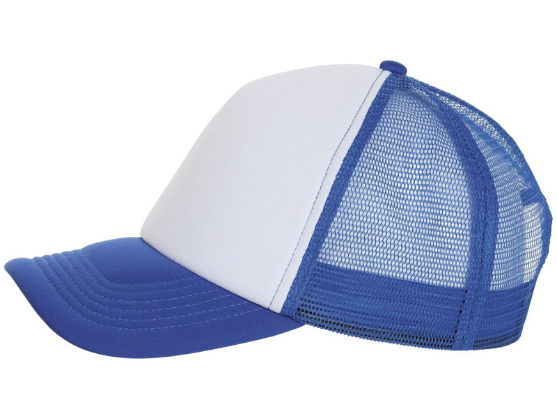 Бейсболка Bubble, синяя с белым