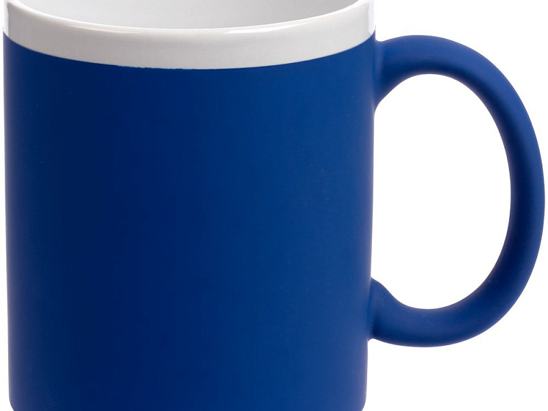 Кружка StopSpot с покрытием софт-тач, синяя