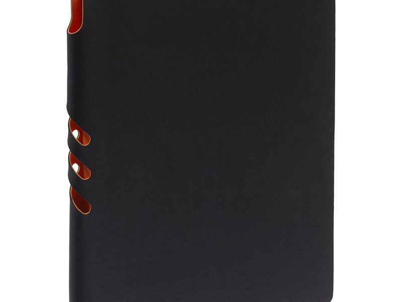 Ежедневник Flexpen Black, недатированный, черный со светло-оранжевым