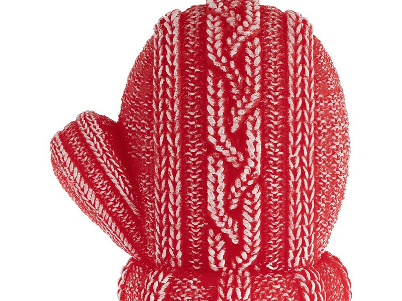 Свеча Kniteam, варежка, красная