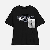 Футболка унисекс оверсайз T3, черная