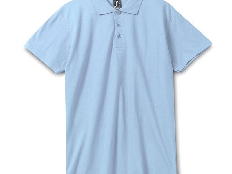 Рубашка поло мужская Spring 210, голубая