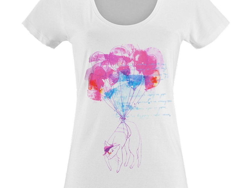 Футболка женская «Удивительная кошка», белая