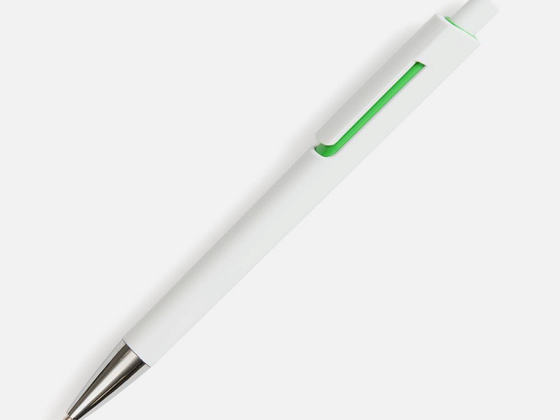 Ручка шариковая Dominanta, белая с зеленым