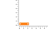 Шильдик металлический Alfa Liten, оранжевый неон