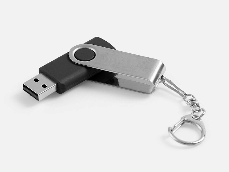 Флешка Twist, черная, 16 Гб