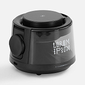 Bluetooth-колонка с подсветкой и беспроводной зарядкой Quantium, черная