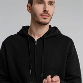 Толстовка на молнии с капюшоном унисекс King, черная