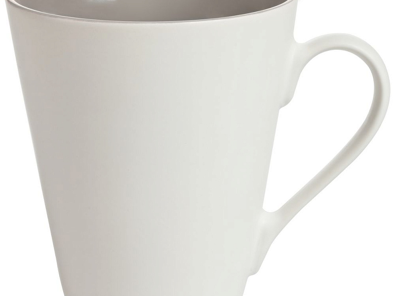 Кружка New Bell матовая, белая с серым