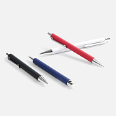 Ручка шариковая Lobby Soft Touch Chrome, синяя