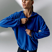 Анорак флисовый унисекс Fliska, ярко-синий