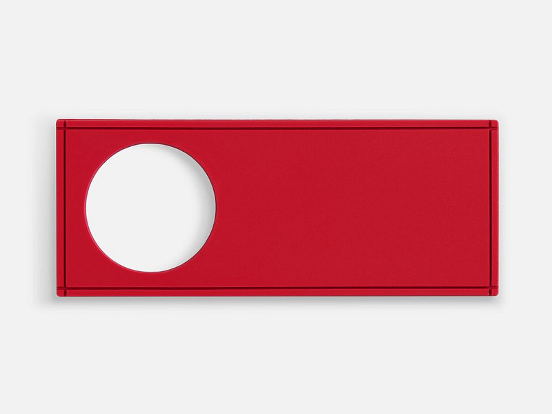 Лейбл из ПВХ с вырубкой «Круг», красный