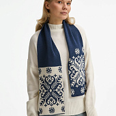 Шарф Wintertude M, синий с белым