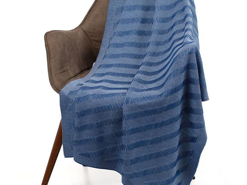 Плед Locus Solus, синий с голубым