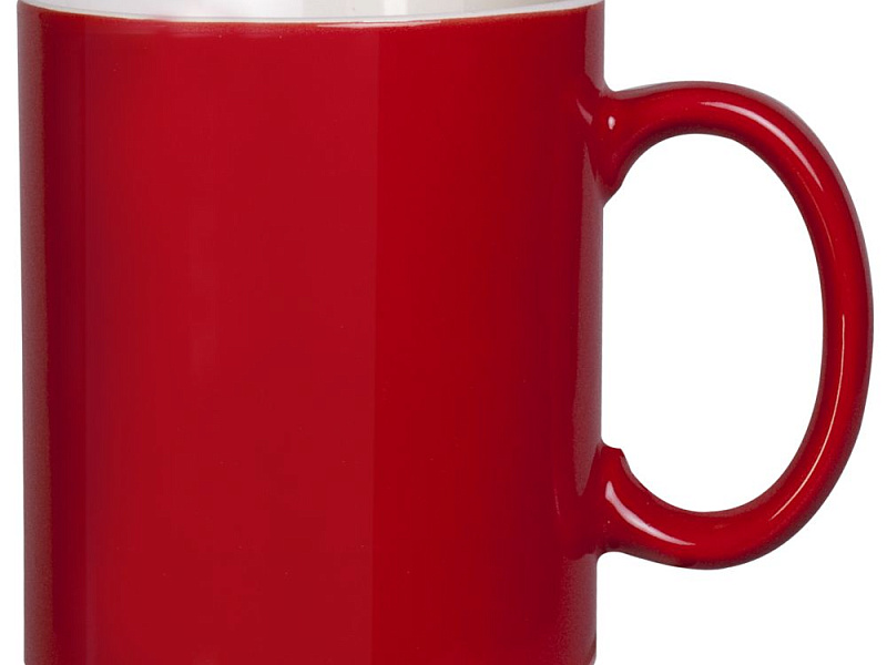 Кружка Promo, красная с белым