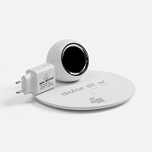 Станция беспроводной зарядки с часами и подсветкой GlobeBee, белая