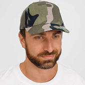 Бейсболка Buffalo, зеленый камуфляж
