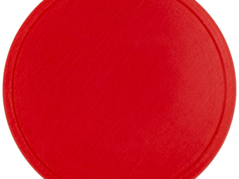 Лейбл из ПВХ Dzeta Round, L, красный